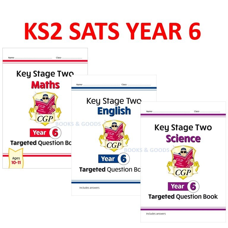 KS2 Sats Year 6 Maths English Science Targeted Question Book Ages 10-11 CGP