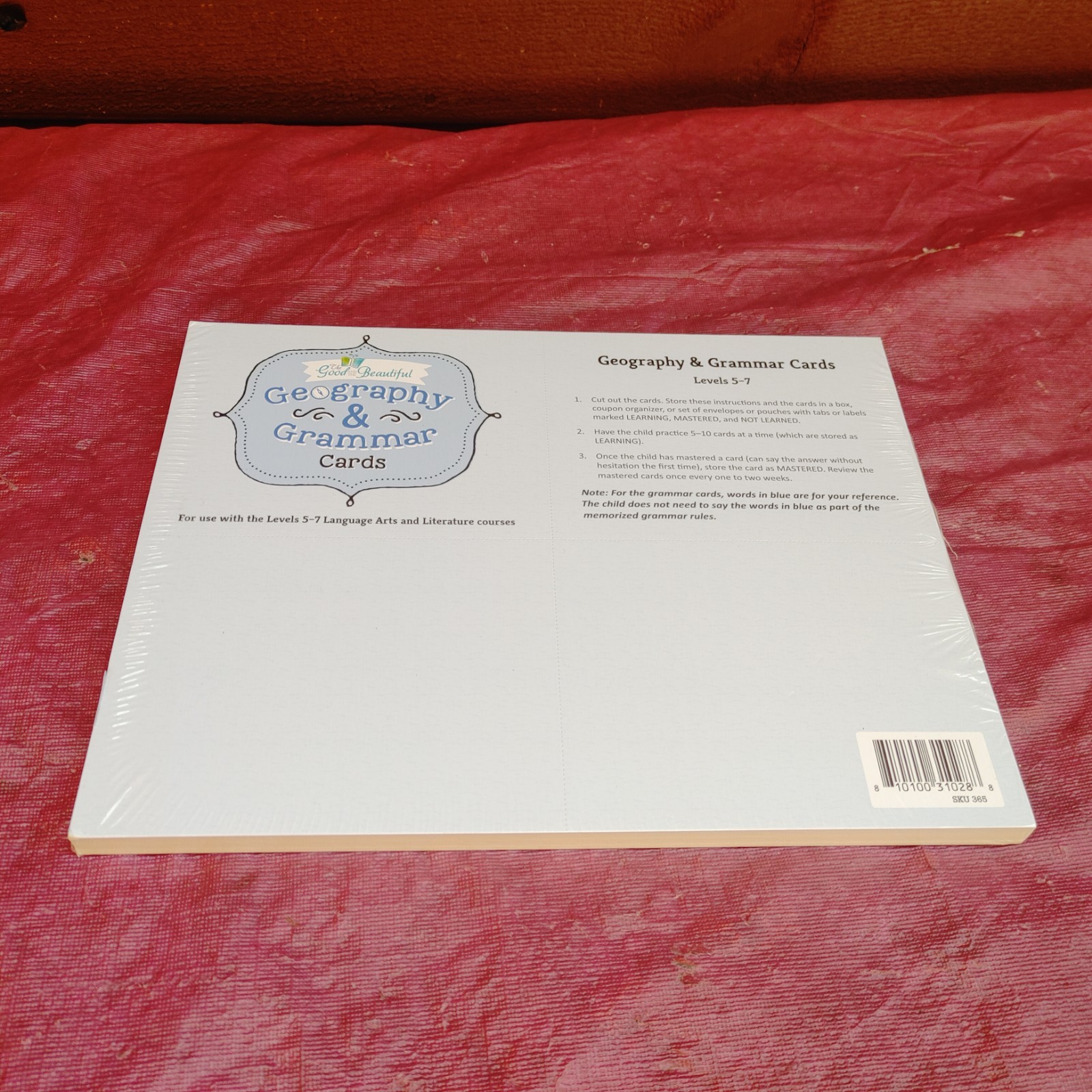 The Good And The Beautiful TGTB Geography & Grammar Cards Levels 5 – 7: Sealed