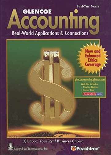 Glencoe Accounting First Year Course – Hardcover, by McGraw-Hill – Very Good