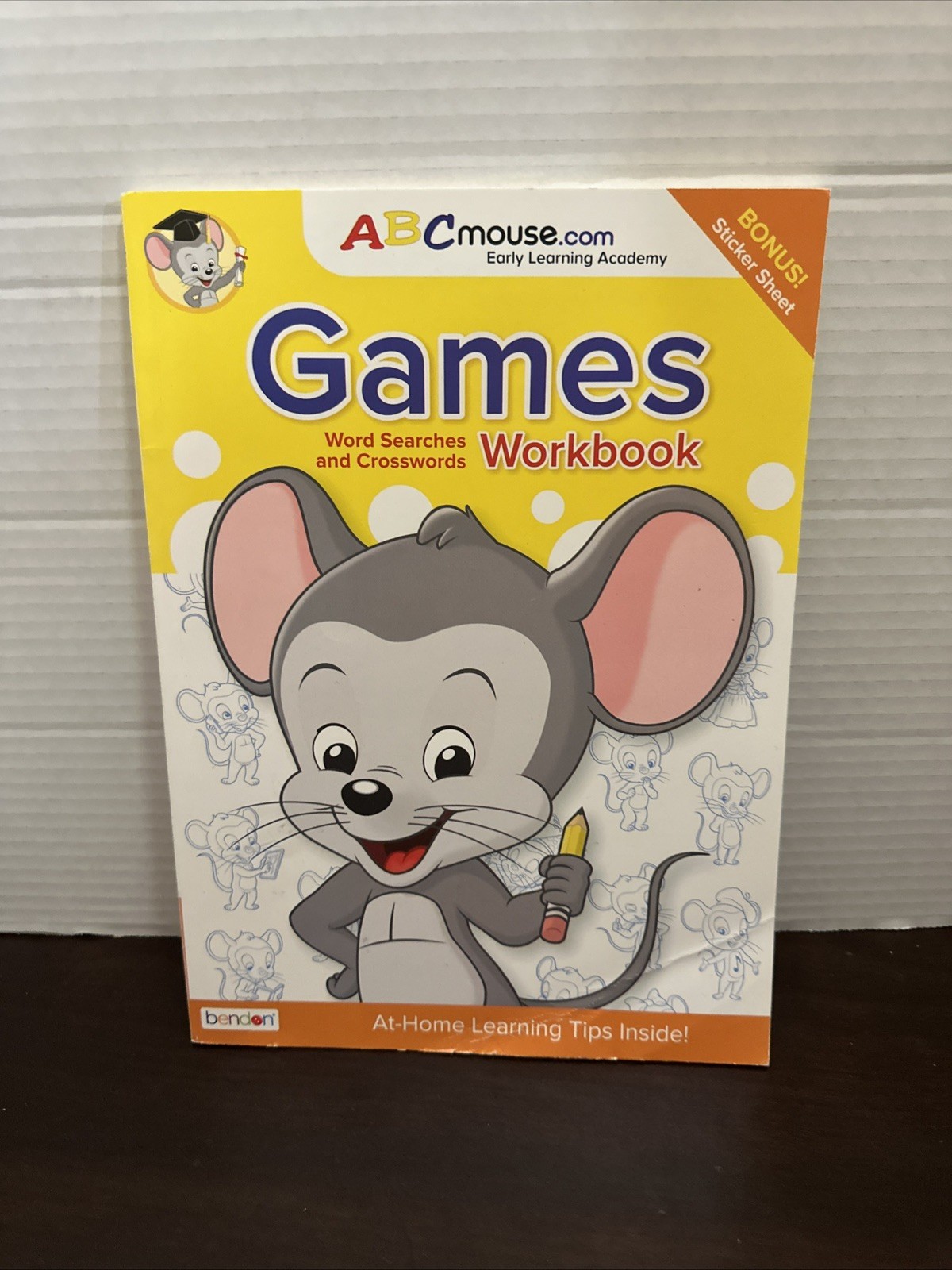 Bendon ABC mouse Games Workbook 80 Pages With Stickers Ages 2-8