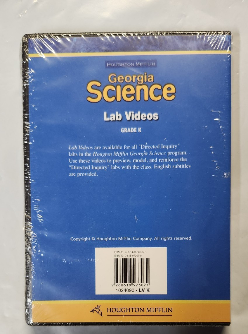 Georgia Science Grade K / Set of 3 Lab Videos Lesson Planner + Student HMH NEW