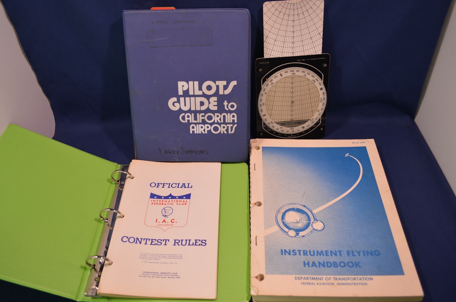 Vintage Pilot Book,Jeppesen Flight Computer,Flying Handbook,Aerobatic Club,Guide