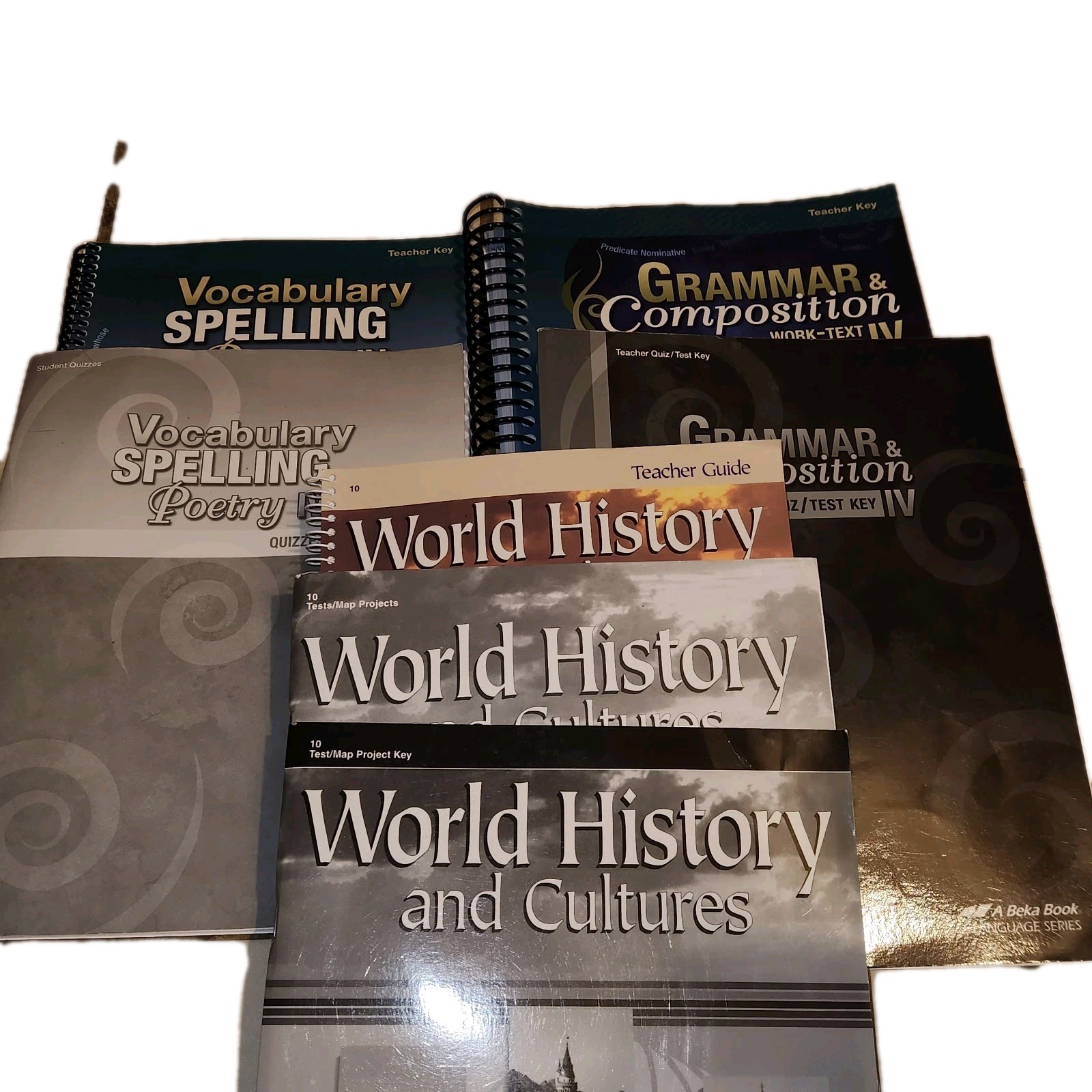 Abeka Grammar Composition Vocabulary World History Homeschool Book Lot