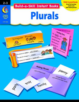 Build-a-Skill Instant Books: Plurals, Grade 2 3 Teacher Brand NEW