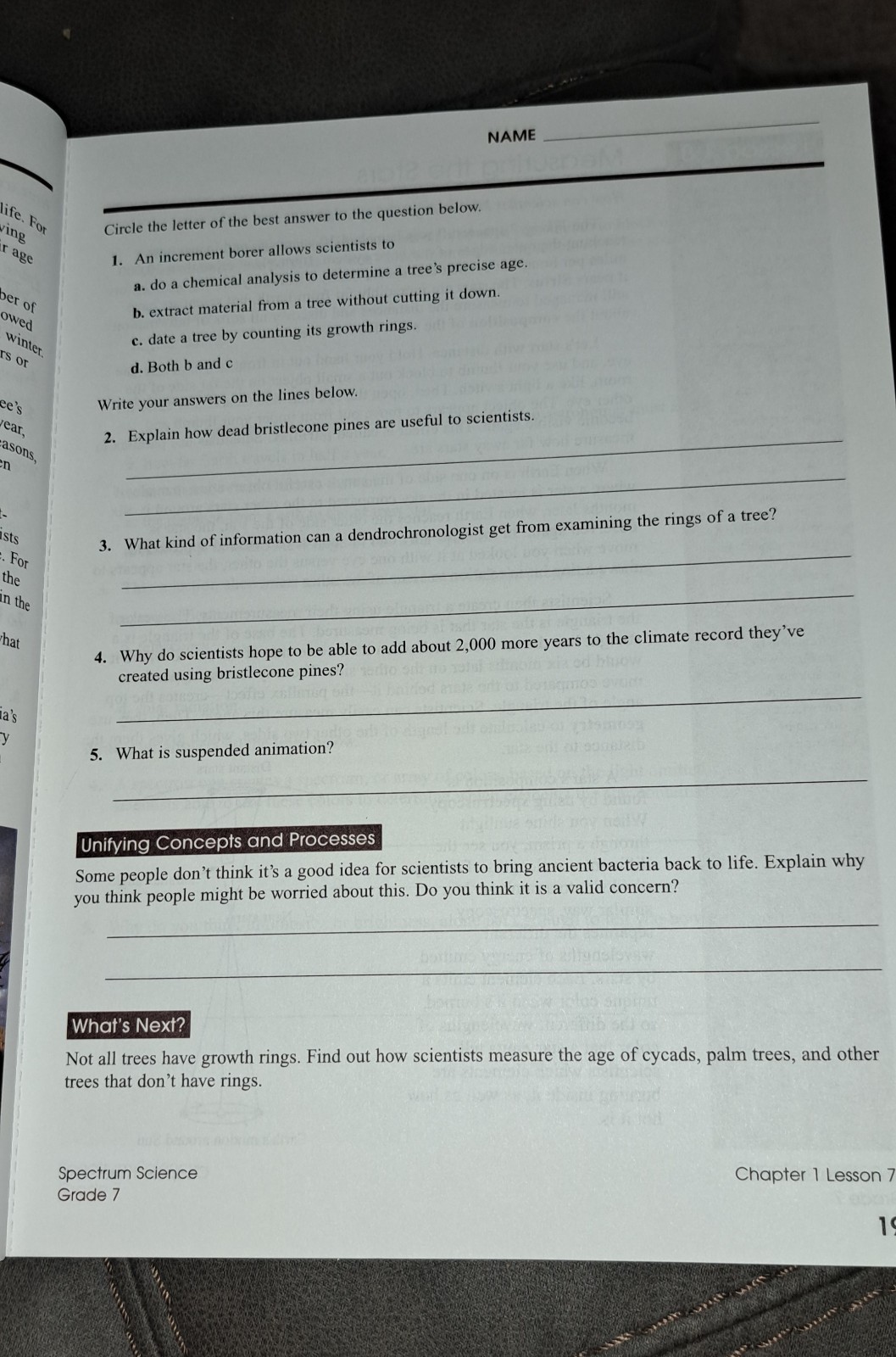 Spectrum Science Grade 7 Carson-Dellosa Publishing 2015 State Standards
