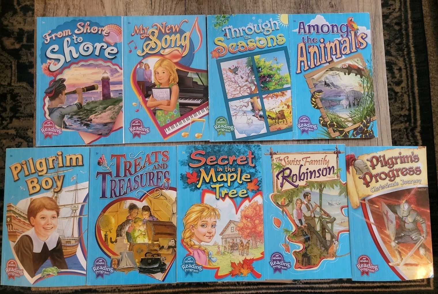 Abeka 3rd Grade Reading Readers Lot of 9 Homeschool Curriculum Books A-F, H,J,K