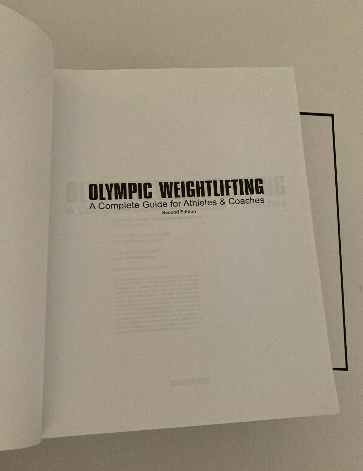 Olympic Weightlifting A Complete Guide for Athletes & Coaches by Greg Everett PB