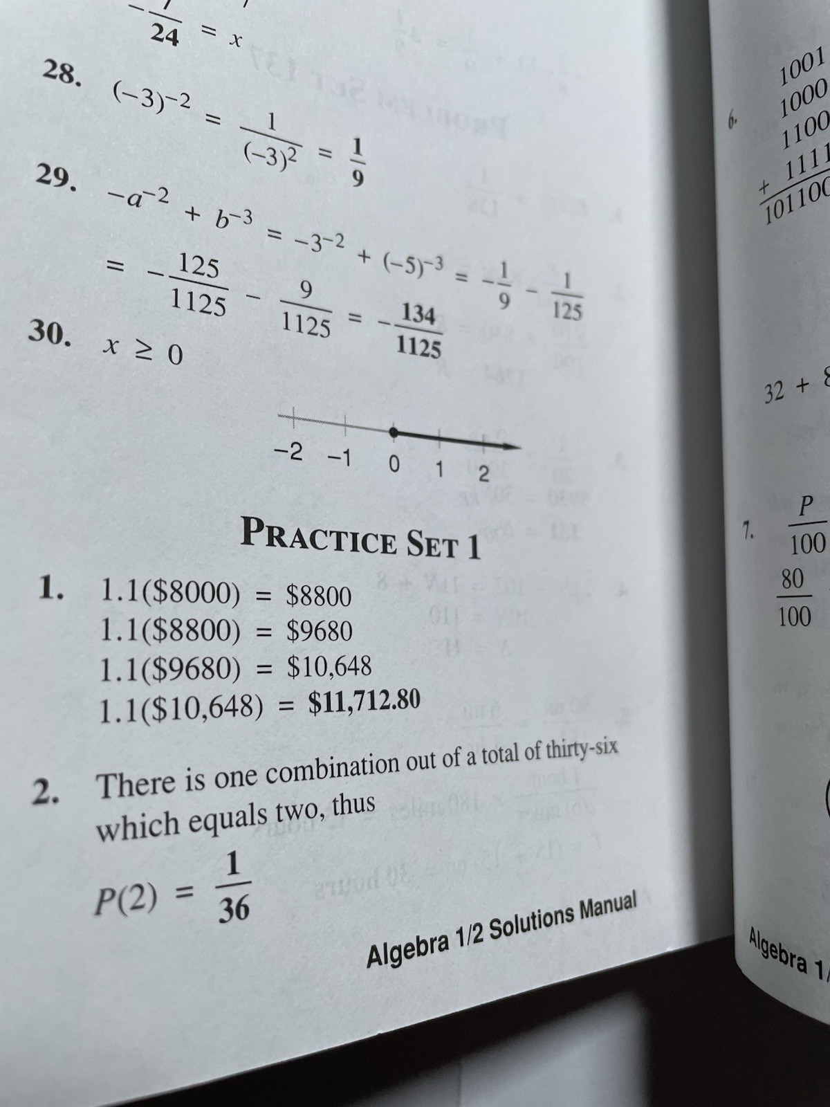 Saxon Math Algebra 1/2 Solution Manual Problem Practice Set 2nd Edition PB