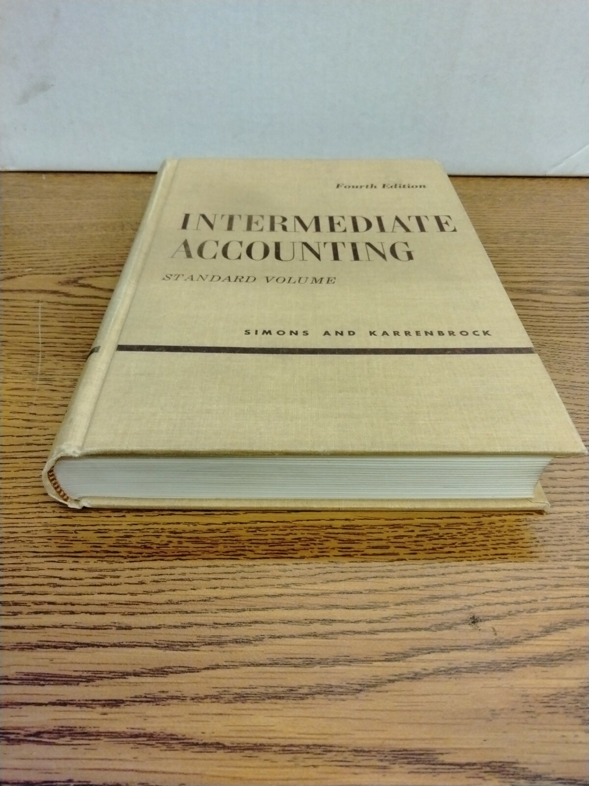 intermediate accounting Fourth Edition 1965