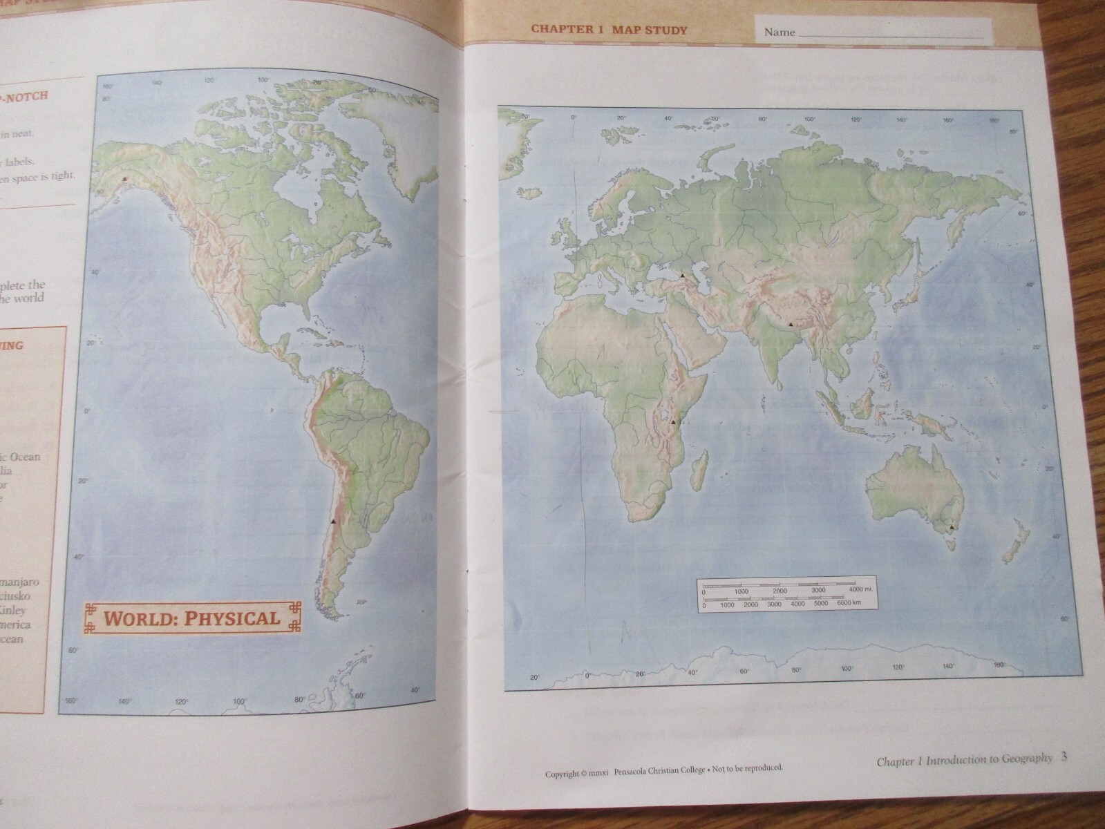 ABeka World Geography Map Studies/Map Studies Key/Answer Key (2nd edition)