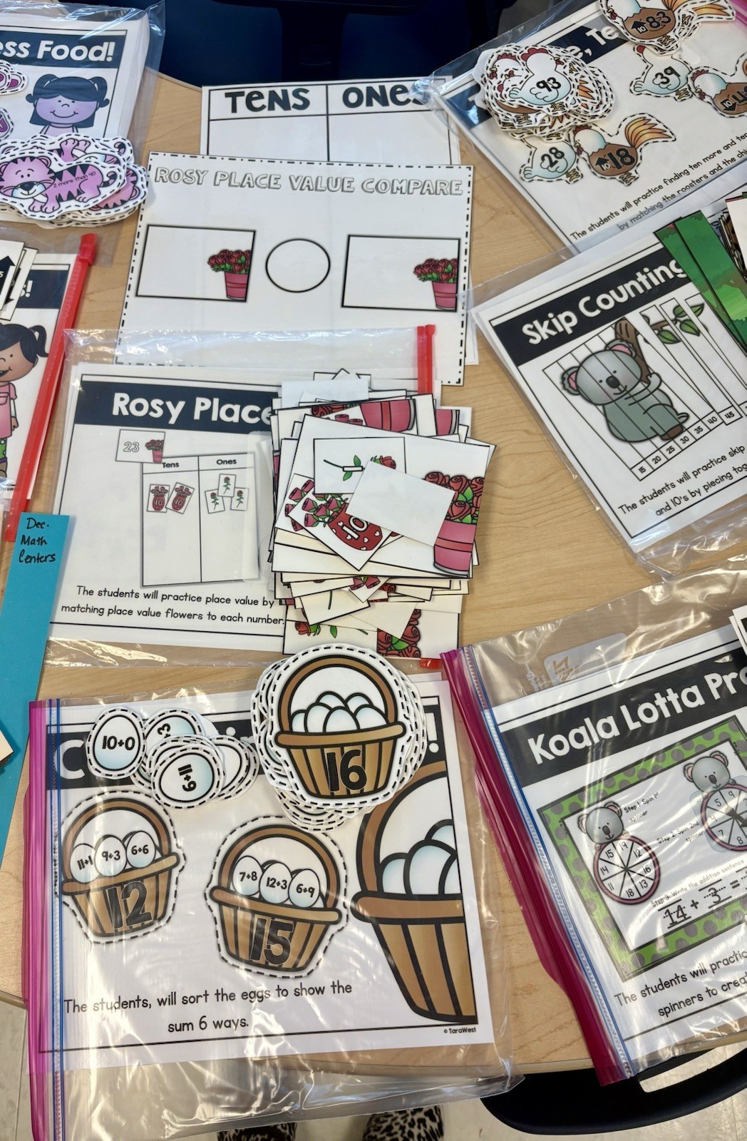 Math 12 Ready Made Centers For Leveled Instruction First Grade December