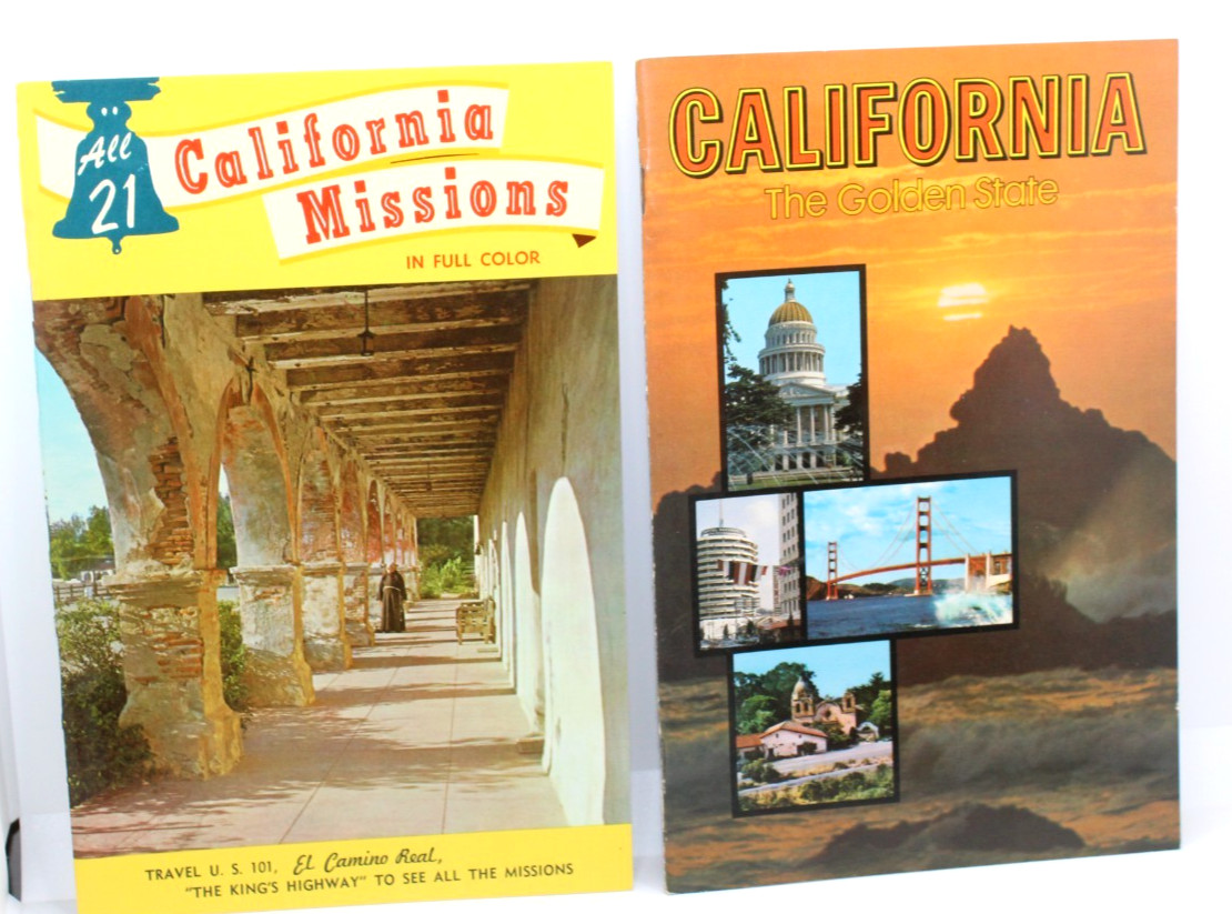 California Missions All 21 Mexico & The Golden State Souvenir Booklets Vintage