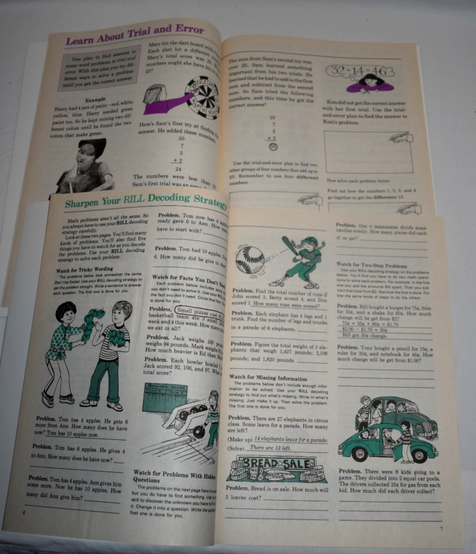 How to Solve Math Word Problems Weekly Reader Skills Books 1 thru 6 + More