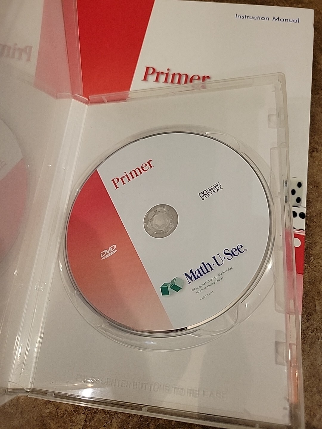 Math U See Primer set Hardback Instruction Manual & DVD 2012