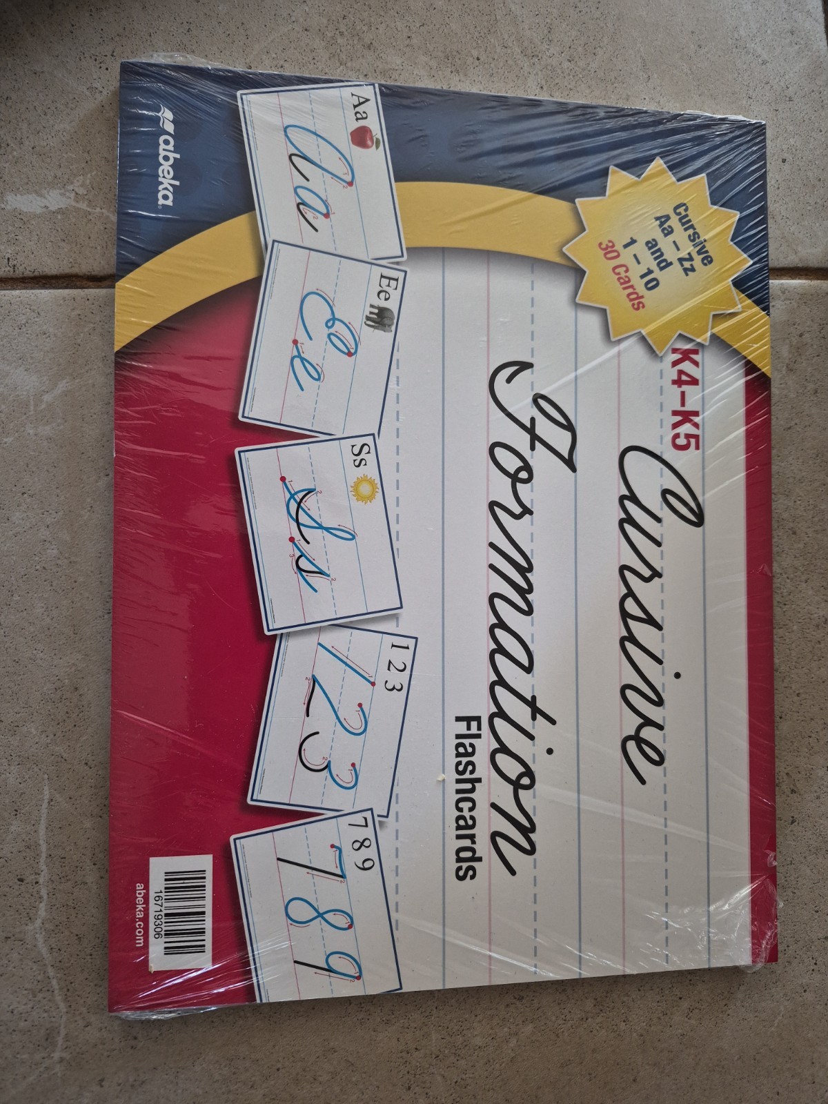 Abeka Cursive Formation Flashcards K4-K5