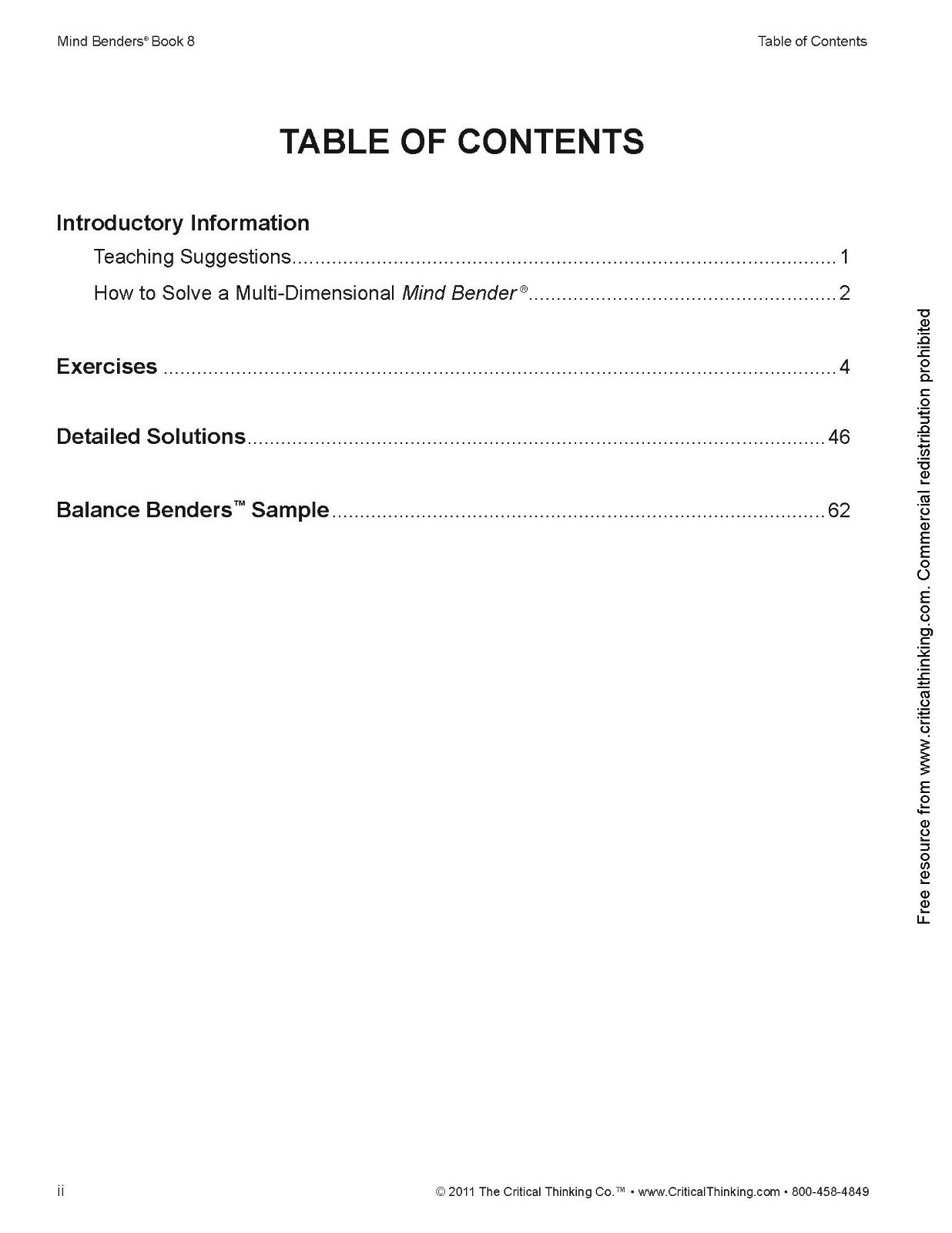 Mind Benders Level 8 Workbook, Deductive Thinking Skills Puzzles (Grades 7+)
