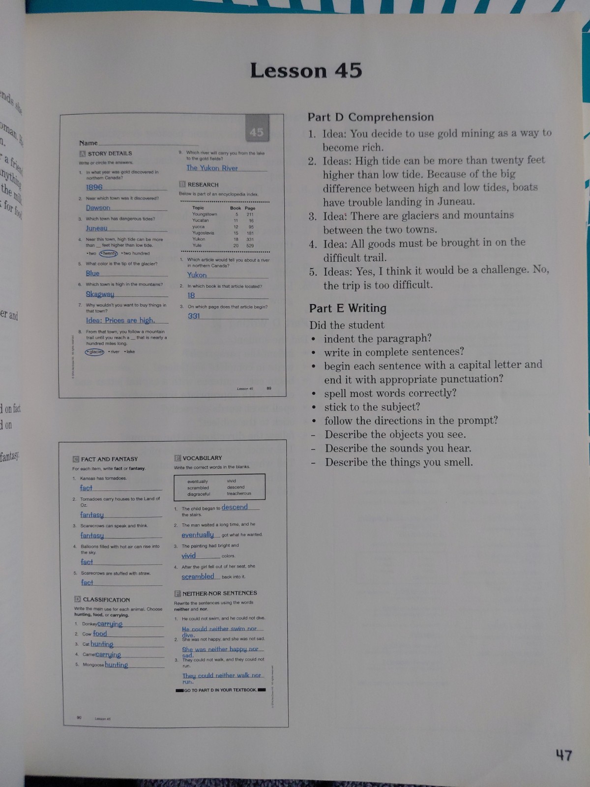 Reading Mastery Level V Ser.: Reading Mastery Plus Grade 5, Additional Answer…