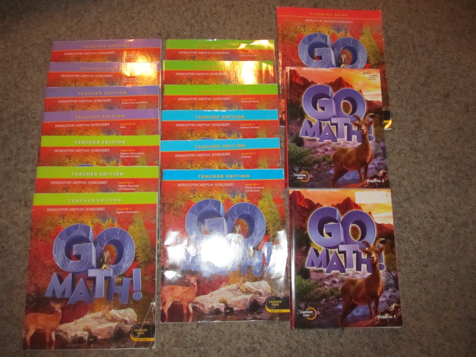 HMH Harcourt GO MATH 6th Grade 6 Student Teacher Edition Planning Guide SET 2015