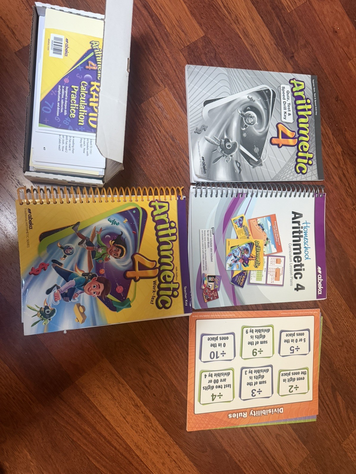 Abeka 4th Grade 3 Curriculum Set -Arithmetic, Science, US History- Plus Keys