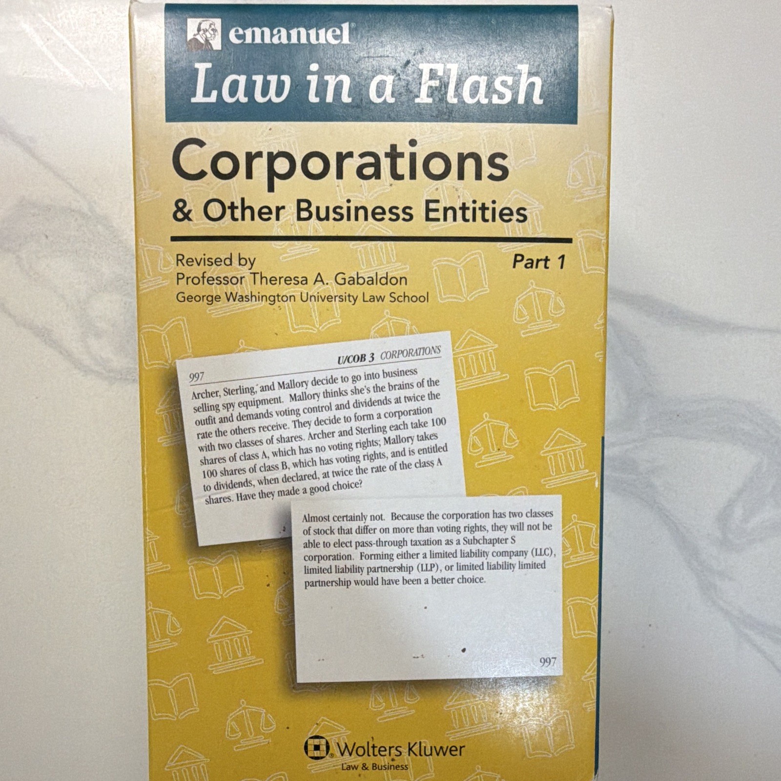 Wolters Kluwer Law in a Flash Corporations & Business Entities Flashcards Rev
