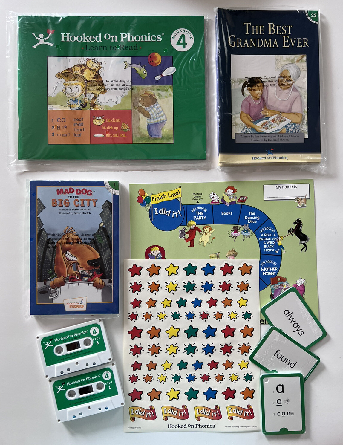Level 4 Hooked on Phonics Learn To Read Green Box Sealed Books Cards Unused
