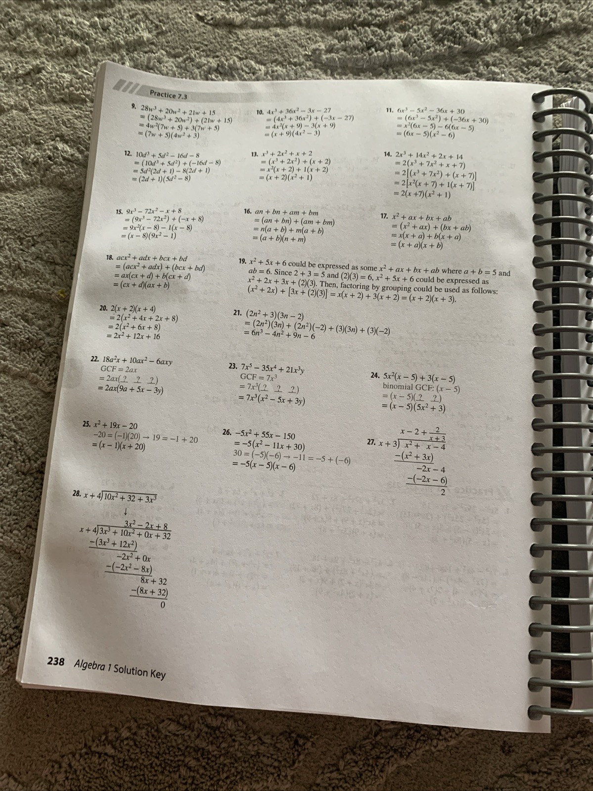 Abeka Algebra 1 Solution Key Mathematics Series Ring/Wire Bound
