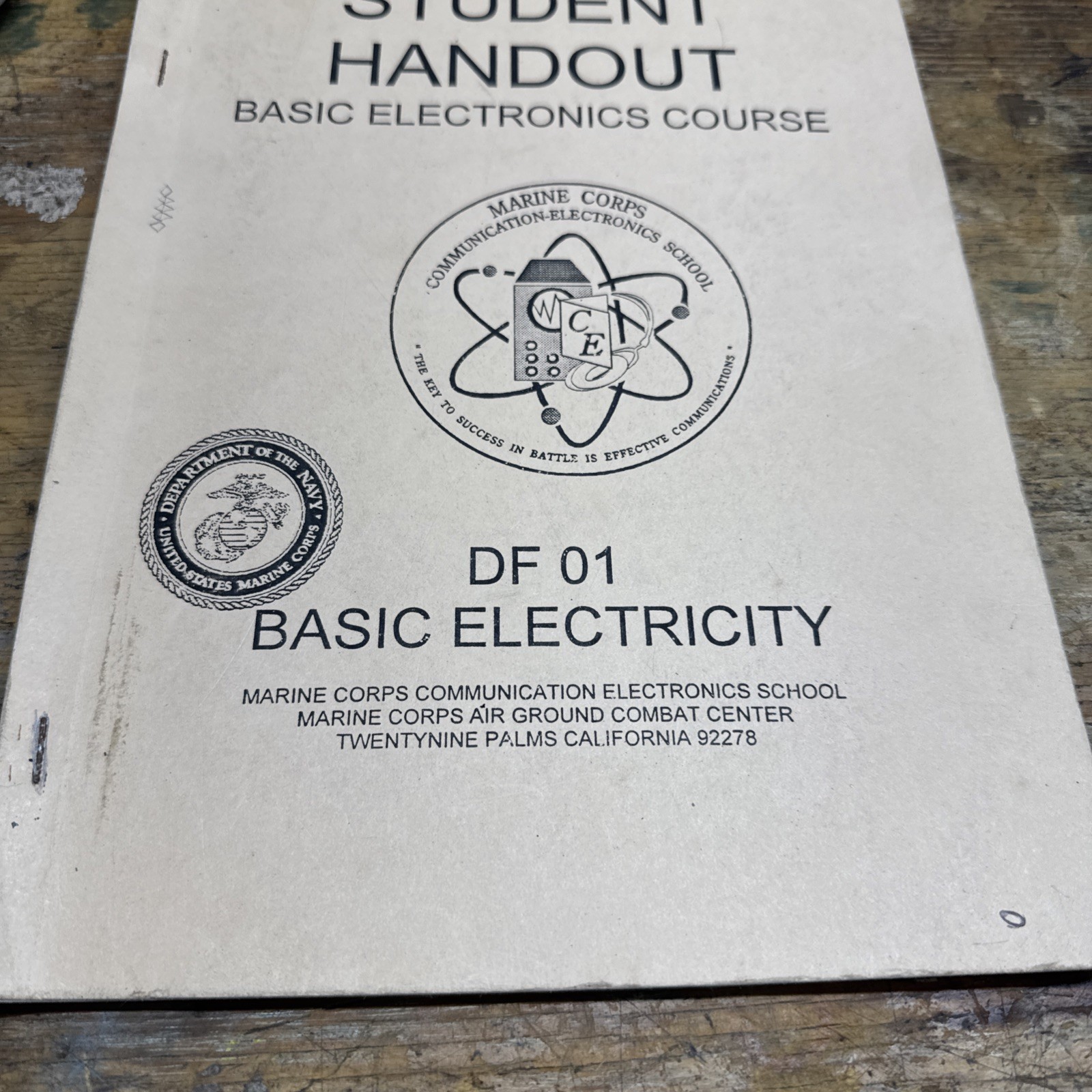 Marine Corps Communication Electronics School DF 01 Basic Electricity