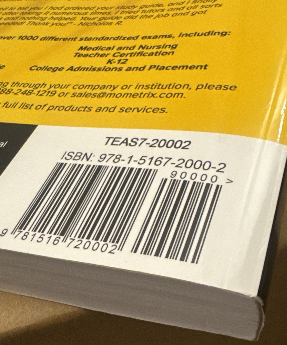 ATI TEAS 7 Secrets Study Guide, TEAS 7 Prep Book Updated 7th Edition Like New