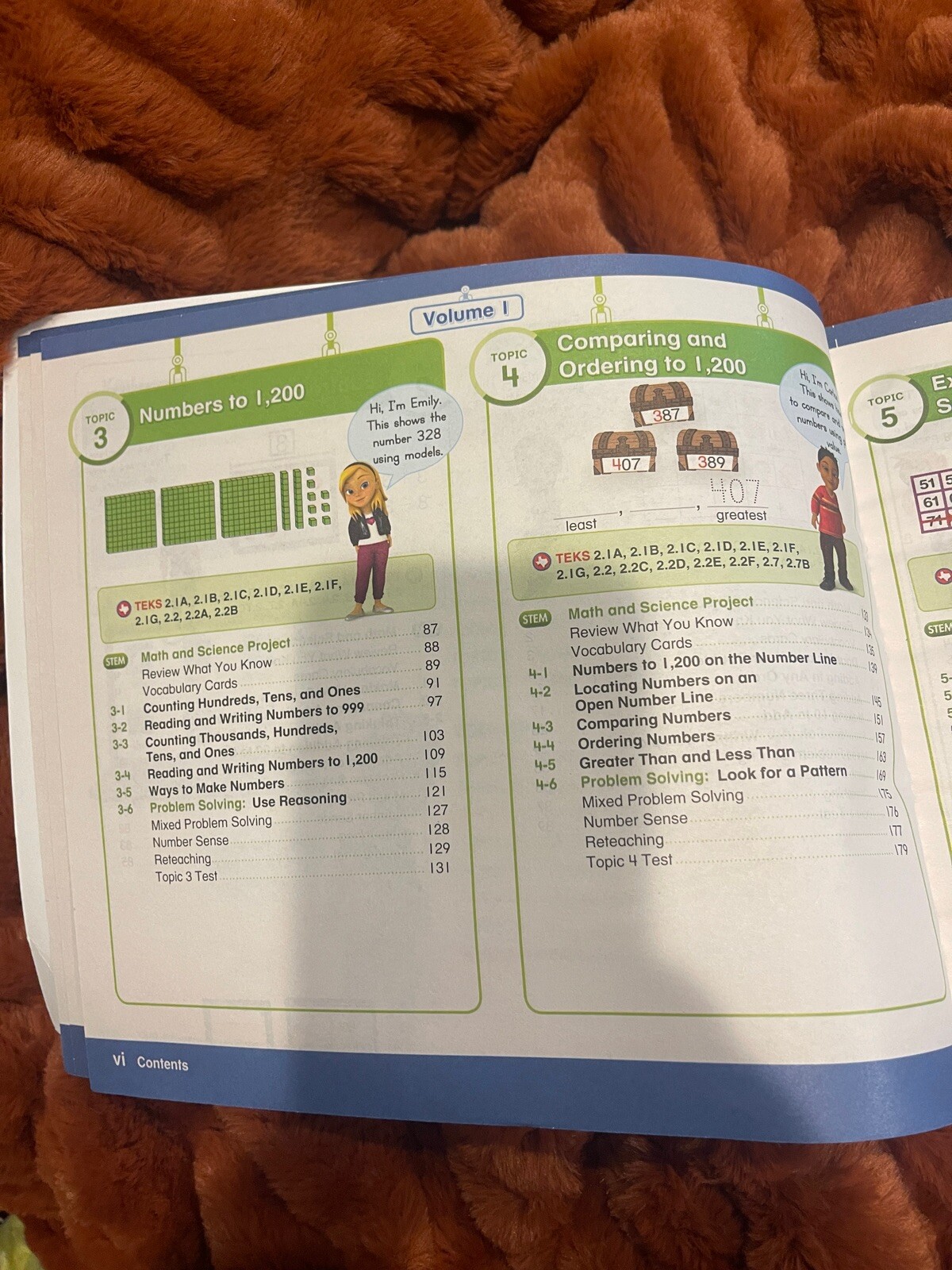 Pearson Texas enVision MATH 2.0 Grade 2 Volume 1 Topics 1-8 Educational Workbook