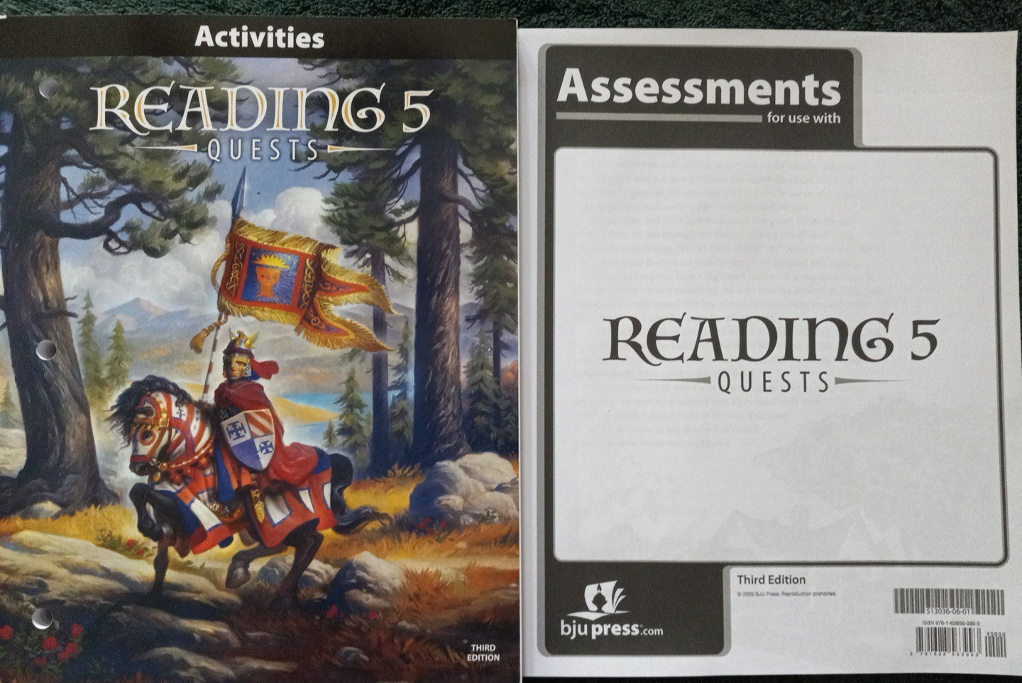 BJU Bob Jones Reading 5 Quests Student Activity Manual and Test book Kit