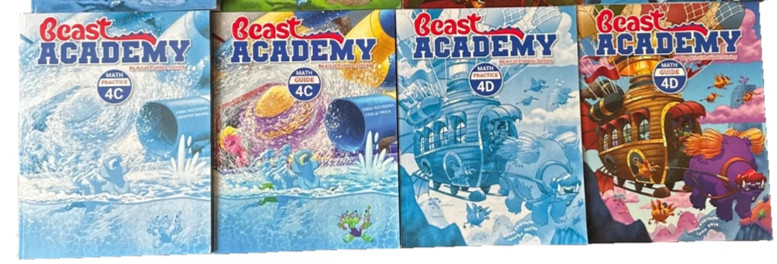 Art of Problem Solving: Beast Academy 4 Books Set – 4C and 4D – Free Ship