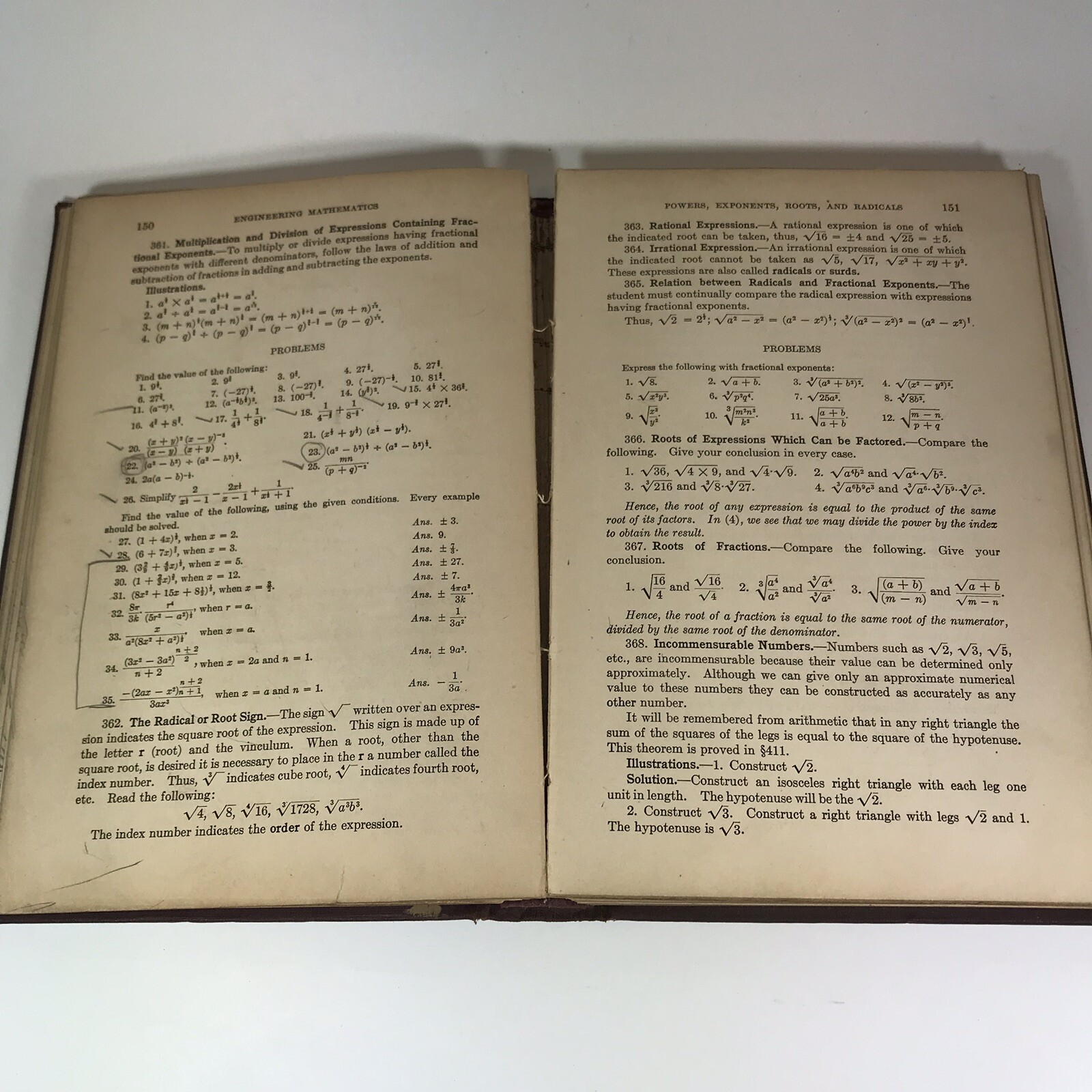 1937 Engineering Mathematics Tables 2nd Ed Illustrated Keasey Kline McIlhatten
