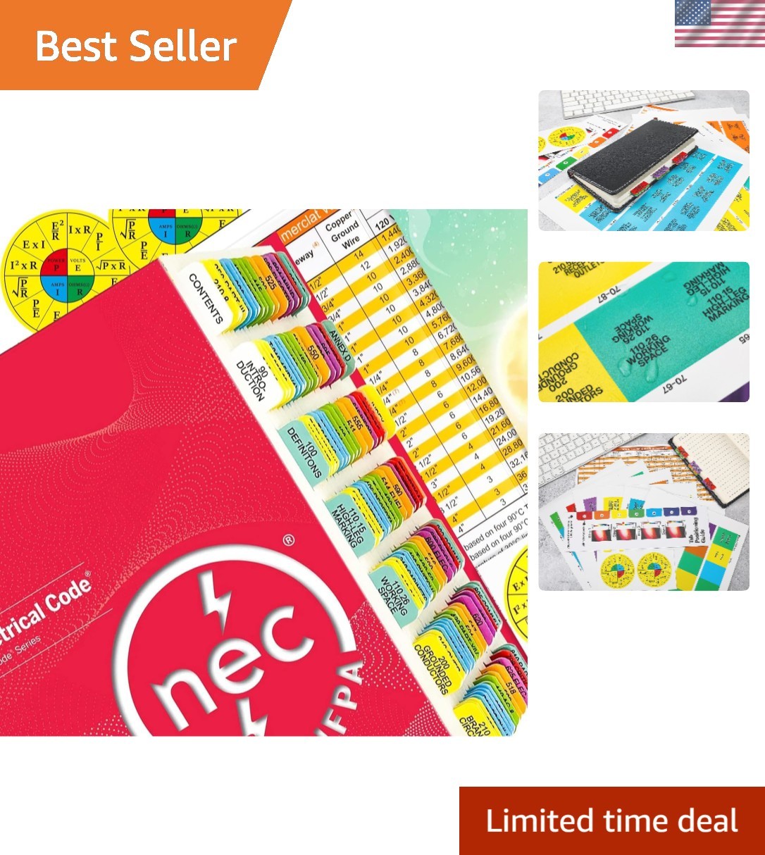 National Electrical Code 2023 NEC Code Book Tabs, 120 PCS