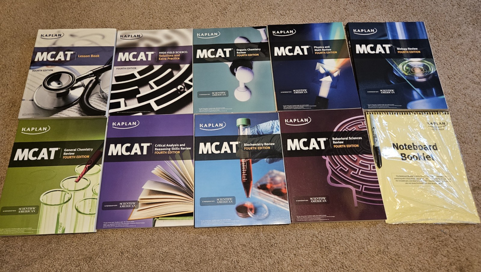 MCAT Kaplan Complete 9-book Subject Review 4th Edition
