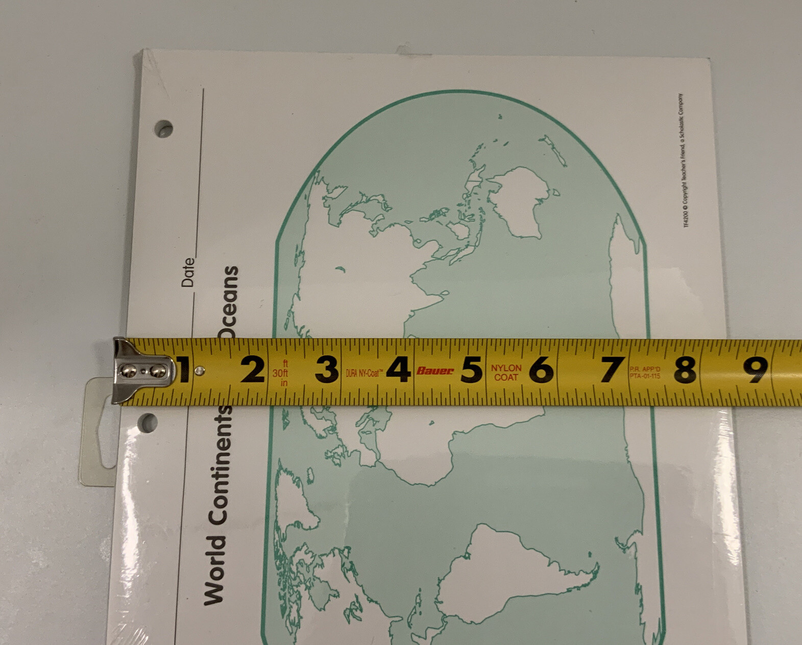 CONTINENTS & OCEANS PRACTICE PAD By Teacher’s Friend Unopened Pack Of 50