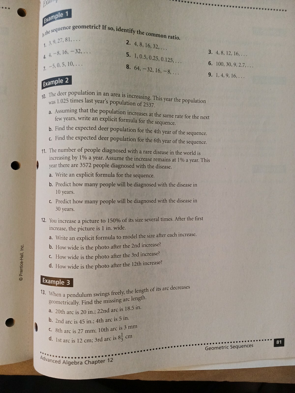 Advanced Algebra Practice Workbook Prentice Hall Editors Paperback Book