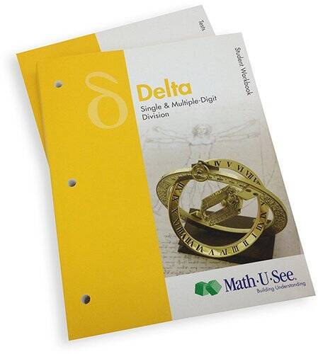 Math U See Delta Student Workbook and Test booklet – Textbook Binding – GOOD