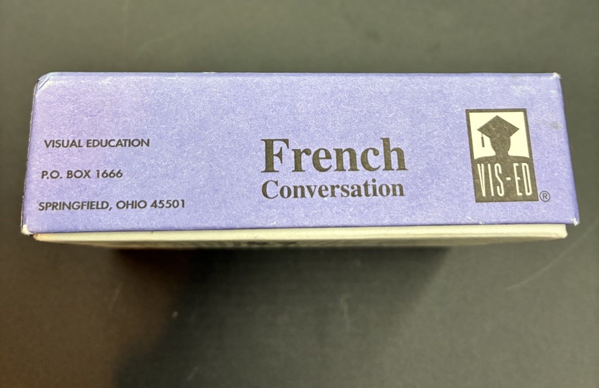 French Compact Conversation Facts Study Cards Visual Education Barely Used