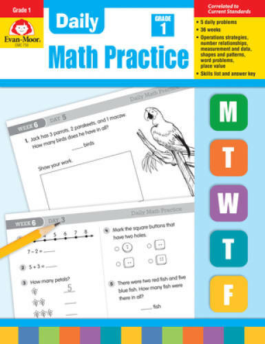 Daily Math Practice, Grade 1 – Paperback By Evan Moor – GOOD