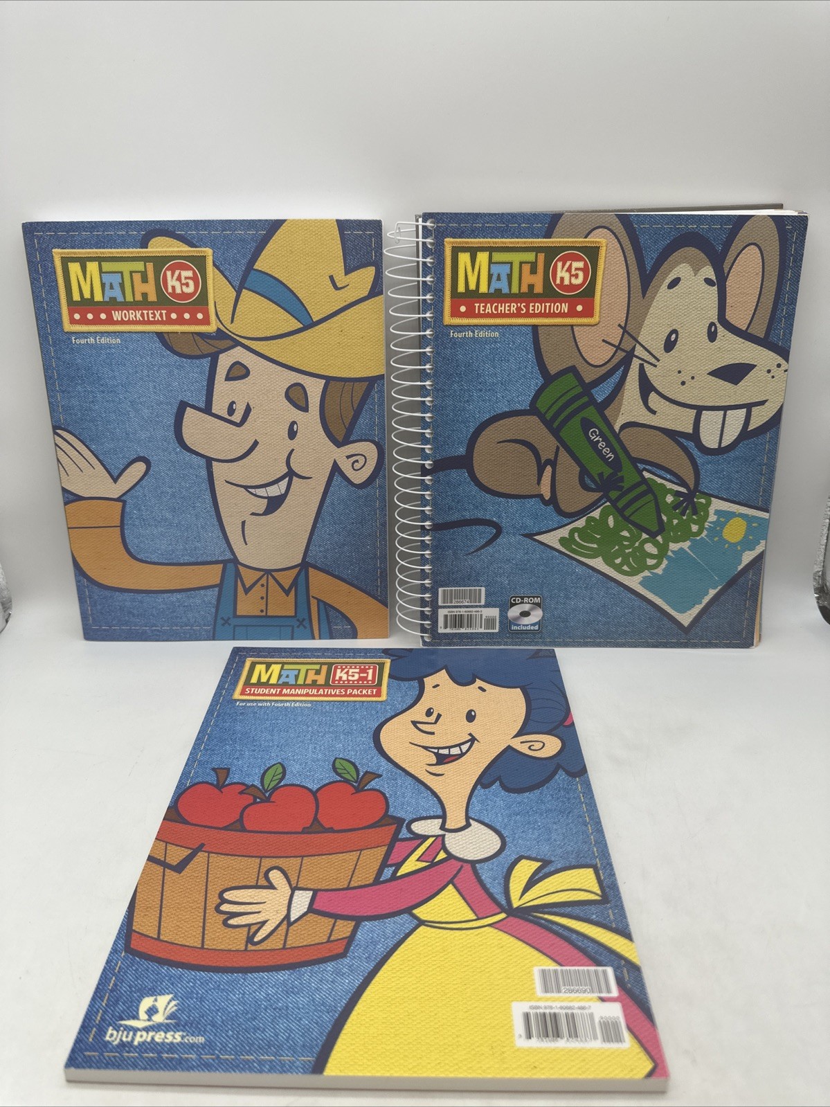 Bob Jones Math K5 Set- Student WorkText & Manipulative & Teacher (4th Edition)