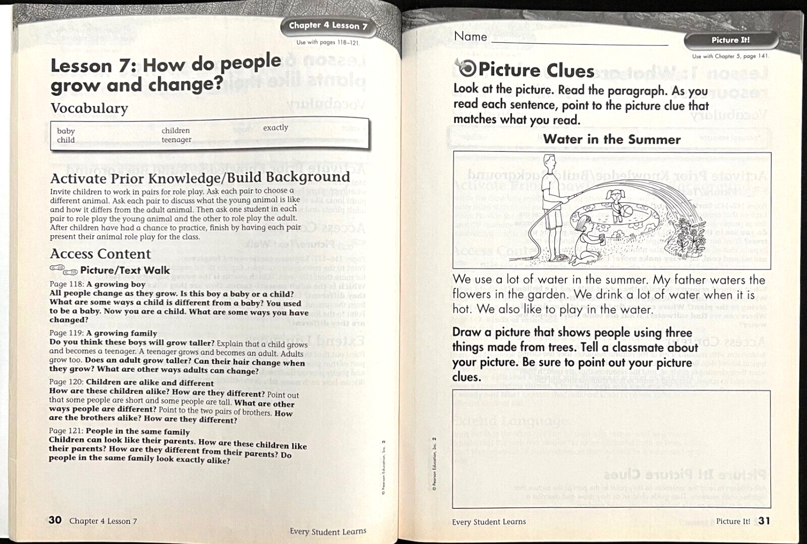 2nd Grade – SCIENCE – EVERY STUDENT LEARNS – TEACHER GUIDE (2006, Foresman)
