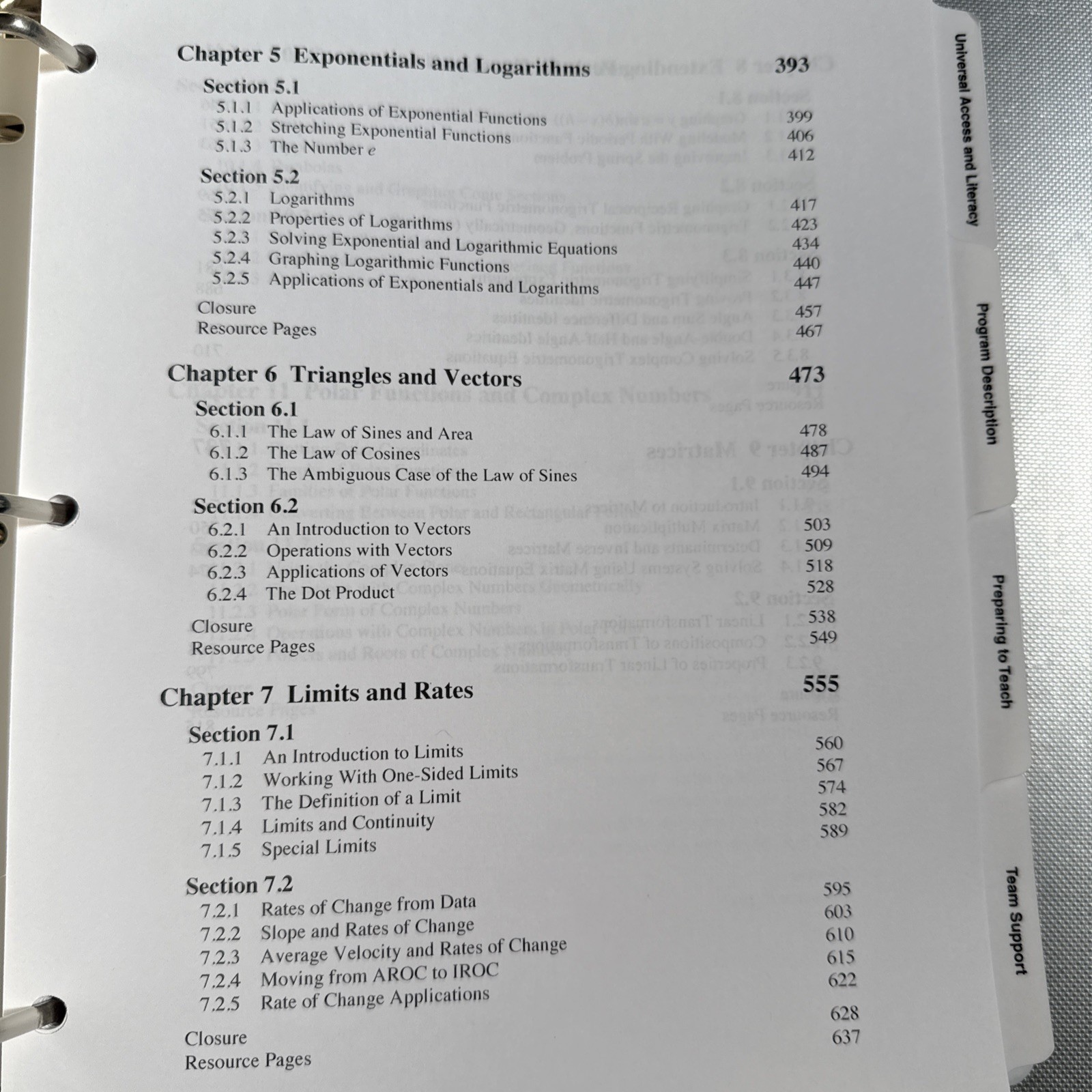 CPM Educational program Precalculus Teacher Volume One