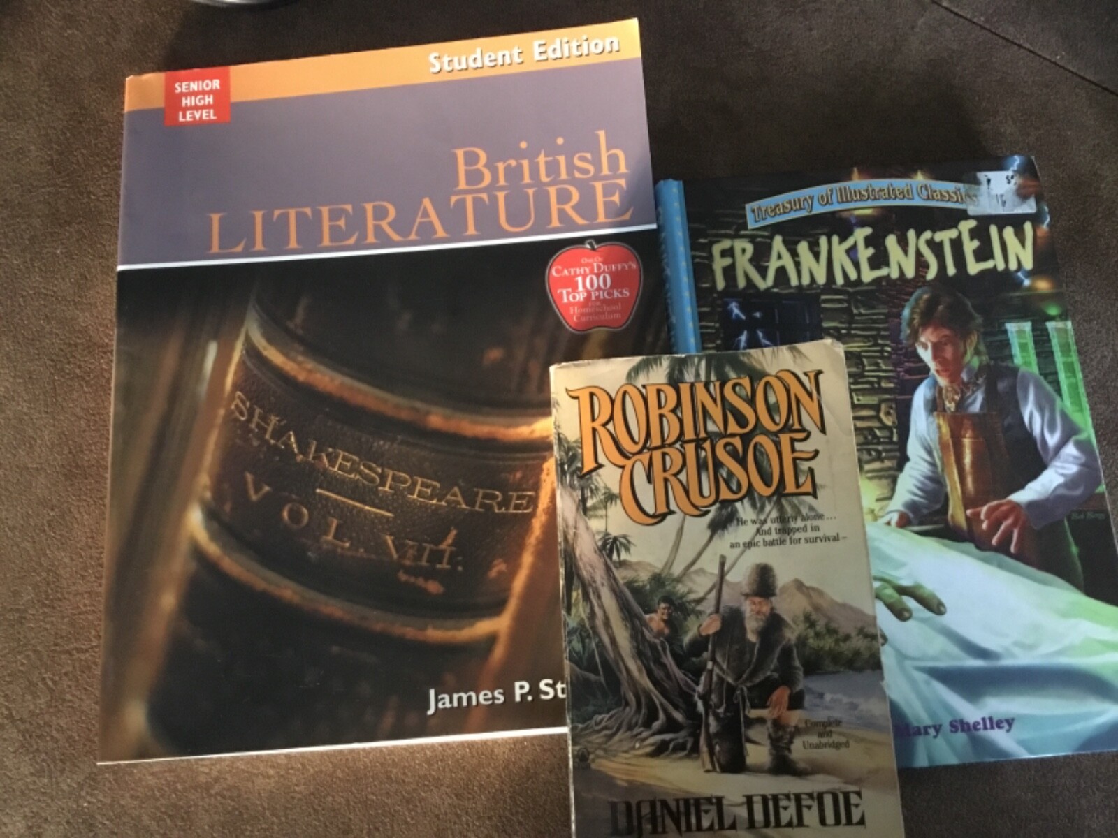 British Literature, James P. Stobaugh…student Edition, and 4 readers Lot