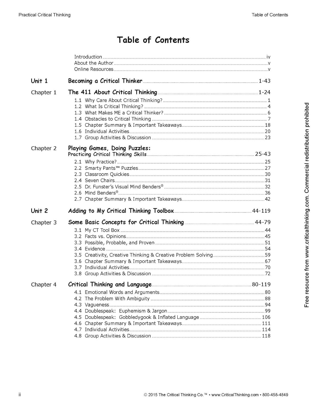 Practical Critical Thinking – Problem-Solving Reasoning Logic Arguments Gr 9-12