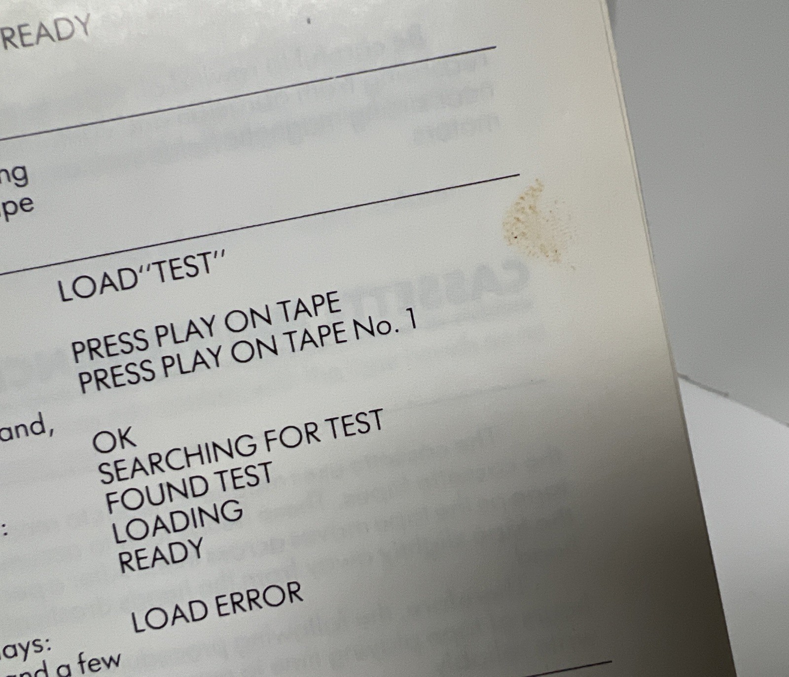 Commodore C2N Cassette Unit Operating Instructions 1982 Manual Only