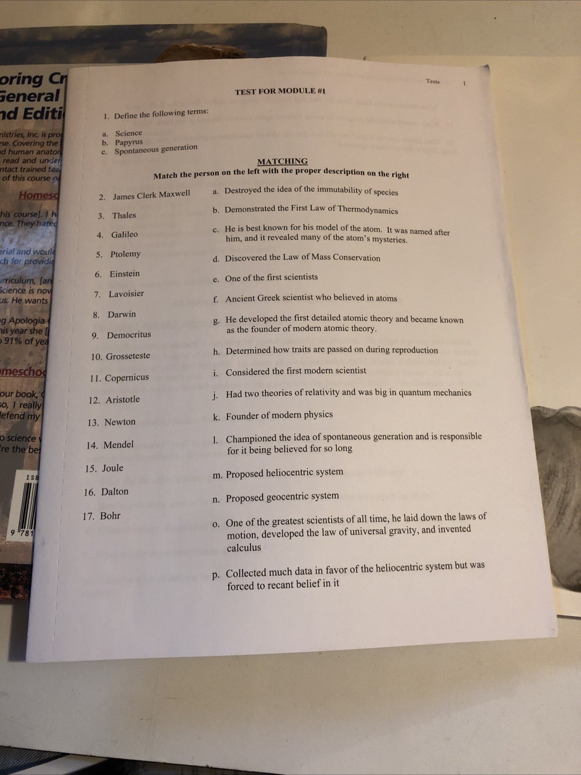 Apologia Exploring Creation General Science Student Set Teacher Tests Key 2e.
