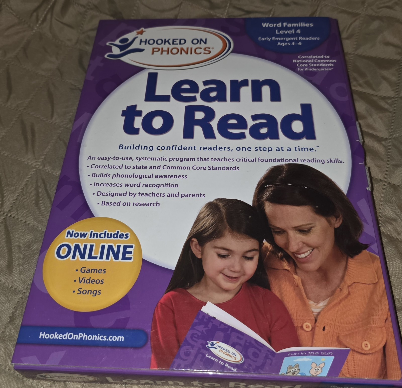 Hooked on Phonics Learn to Read Word Families Level 4 Study Guide Book DVD