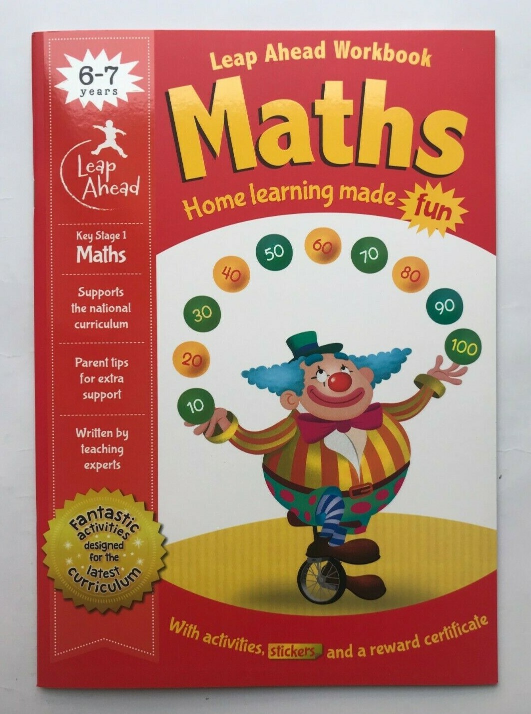 LeapAhead Learning Maths & English Pack of 2 Workbook Age 6-7 KS1 Year 2 New