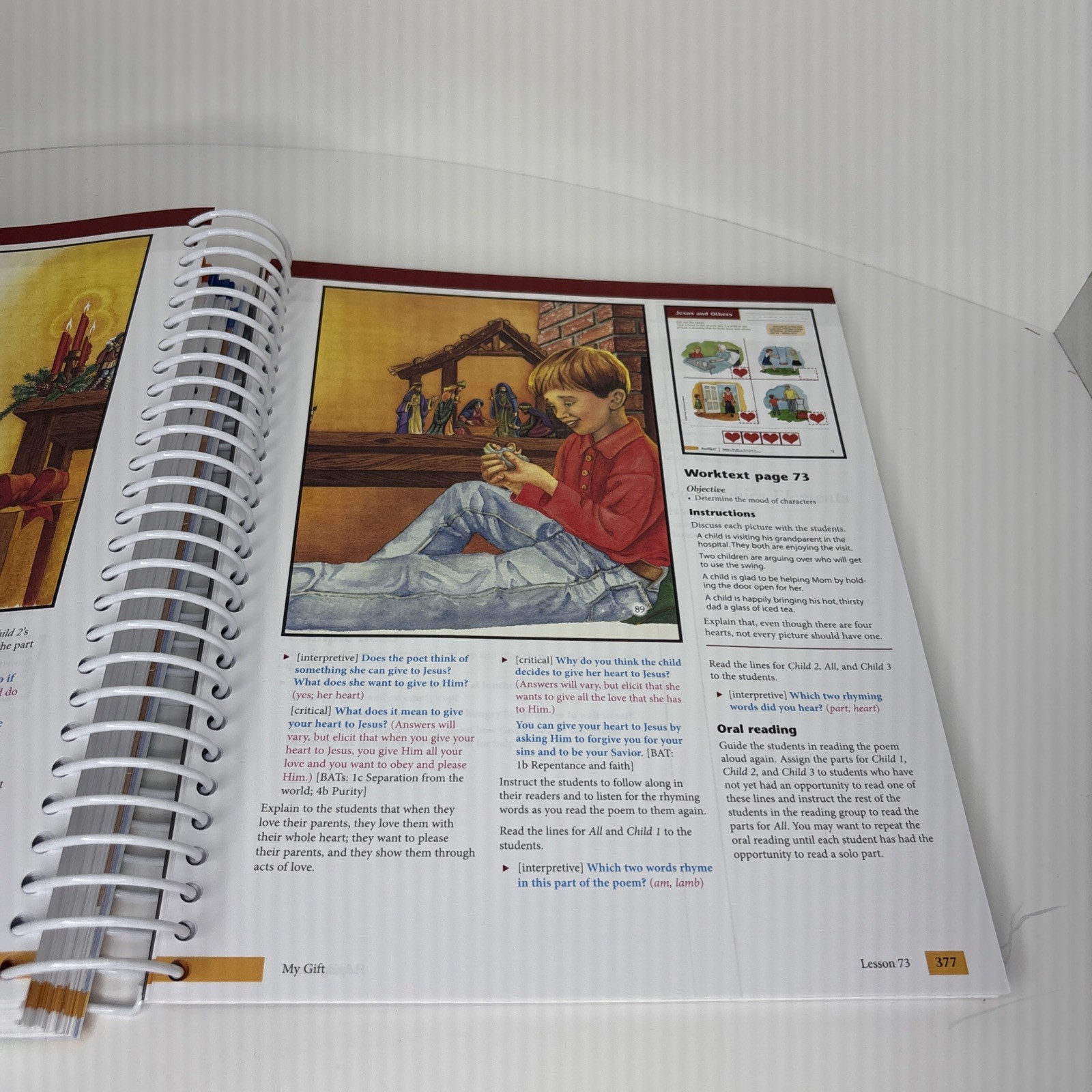 BJU Press Reading 1 Teacher’s Edition 4th Ed Parts 1‑2 w/CD-ROM Grade  1 – VGC
