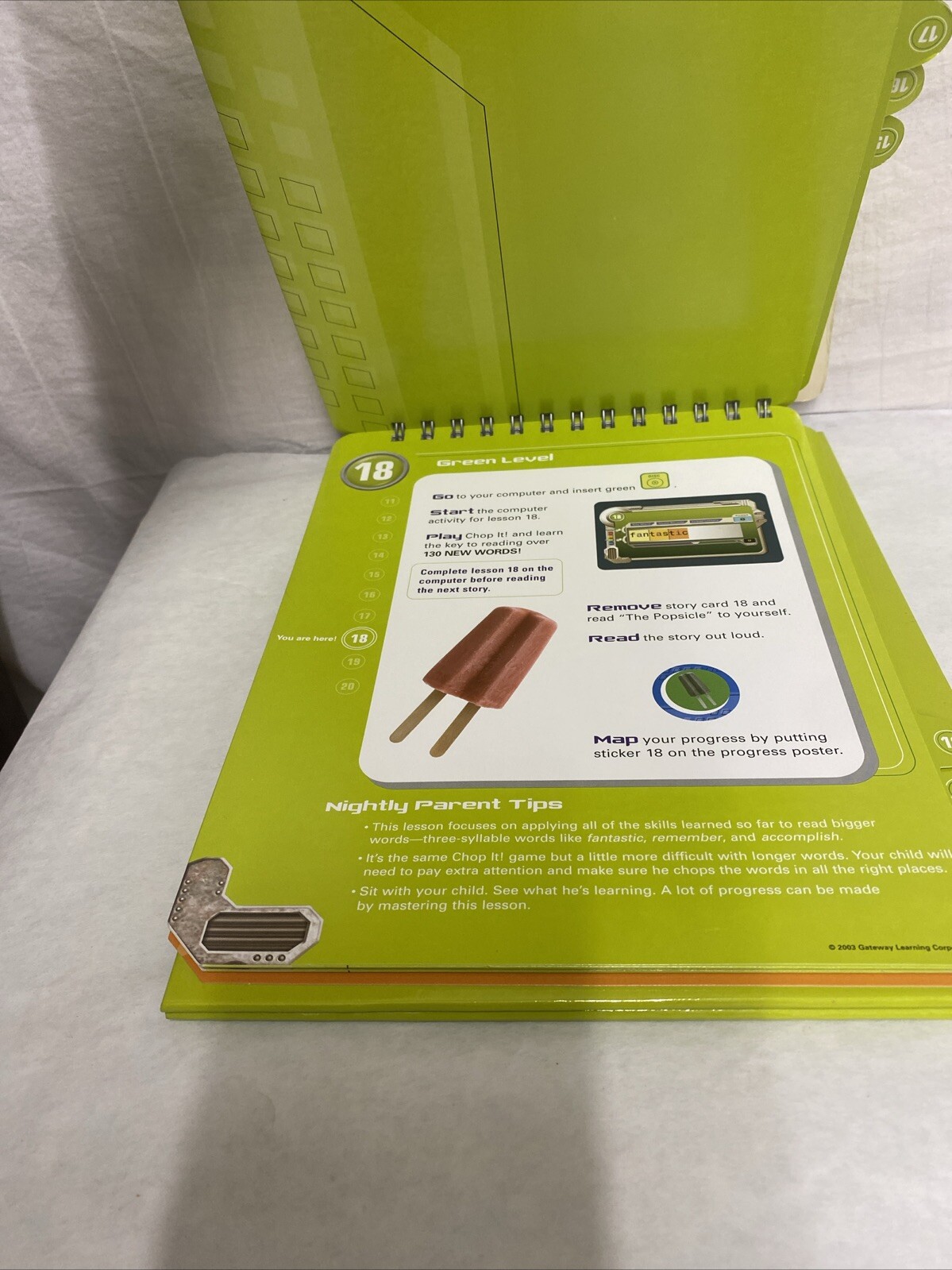 Hooked On Phonics Master Reader Green Level Easel Book CD 11-20 Spiral Bound